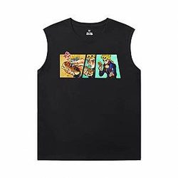 Vintage Anime Kujo Jotaro Tshirts JoJo Sleeveless Tshirt For Men WS2302