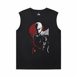 Jahr Anime Hemden One Punch Man Gedruckte ärmellose T Shirts für Herren WS2302