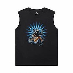 Jahr Anime Kujo Jotaro Tshirts JoJo Ärmellos T-Shirt Schwarz WS2302