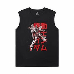 Anime T-Shirt Gundam Ärmelloser runder Ausschnitt T-Shirt WS2302