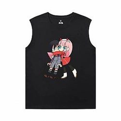 Darling In The Franxx Black Sleeveless Shirt Men Vintage Anime T-Shirt WS2302