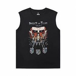 Angriff auf Titan Shirt Anime Herren Ärmellose Tee Shirts WS2302