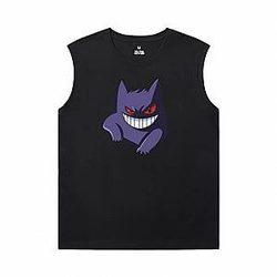 Pokemon Tee Shirt Personalised Gengar Vintage Sleeveless T Shirts WS2302
