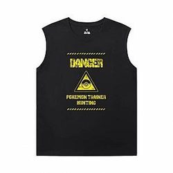 Pokemon Sleeveless Cotton T Shirts Quality Gengar Tee WS2302