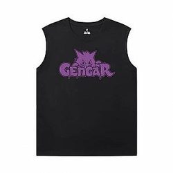 Pokemon T-Shirt Quality Gengar Mens Sleeveless T Shirts WS2302