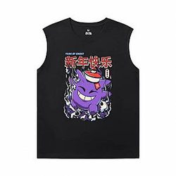 Pokemon Tee Hot Topic Gengar Sleeveless T Shirts Männer für Gym WS2302