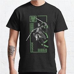Hange Zoe - Attack On Titan - Typography 3 Classic T-Shirt Offical Store RB0812