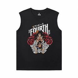 Anime One Piece Sleeveless Tee Shirts Mens Personalised Tee WS2302