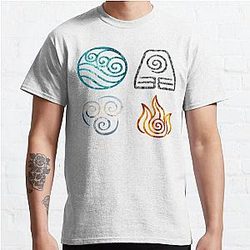 Avatar der letzten Airbender Element Symbole Classic T-Shirt Offical Store RB0812
