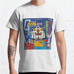 Mobile Suit Gundam Record Sleeve Front Cover Classic T-Shirt Offical Store RB0812