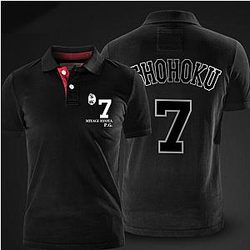 Slam Dunk Miyagi Ryota Polo Shirts Black Polo Shirt For Men WS2302