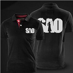 Cool Sword Art Online Polo Shirt Grey Cotton xxl polo for men WS2302
