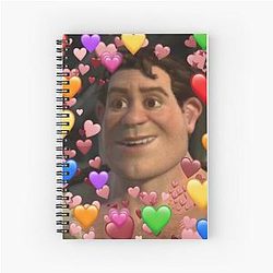 Human shrek Spiral Notebook