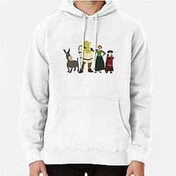 Minimalist Shrek and Friends Pullover Hoodie