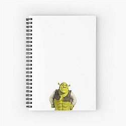 shrek with abs Spiral Notebook