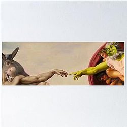 Shrek hands of God Poster