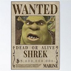 Shrek Wanted One Piece Poster