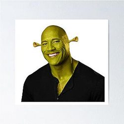 Shrek - Dwayne "The Rock" Johnson - Work of Art Poster
