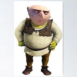 shrek gru mashup design Poster