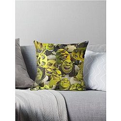 Shrek Collage  Throw Pillow