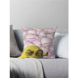 Shrek Valentines Card Throw Pillow