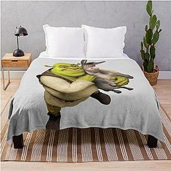  Shrek and Donkey Best Friends Throw Blanket