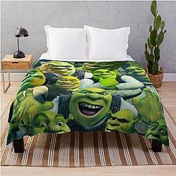 Shrek collage poster design 2021 Throw Blanket