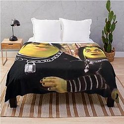 eboy shrek and egirl fiona Throw Blanket