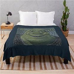 SHREK  Entire Script  With Shrek Face Throw Blanket