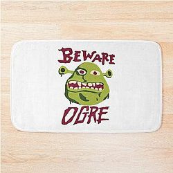 Beware Ogre Shrek Sign Bath Mat
