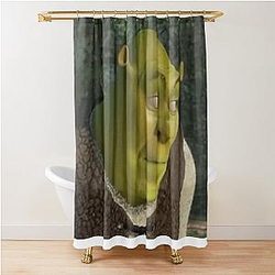 Shrek Meme Drip  Shower Curtain