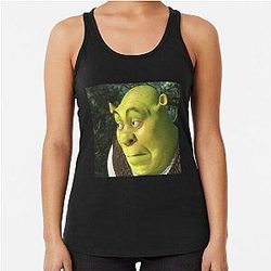 Shrek meme Racerback Tank Top
