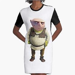 shrek gru mashup design Graphic T-Shirt Dress