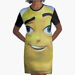 Bee Shrek Meme Graphic T-Shirt Dress