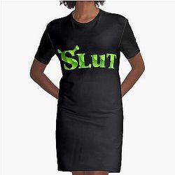 Shrek Slut                        Graphic T-Shirt Dress
