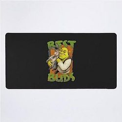 Sexy Shrek  shrek meme face  shrek wazowski Desk Mat