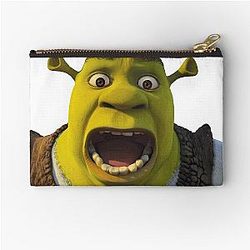 Shrek Meme Surprised Sticker Zipper Pouch