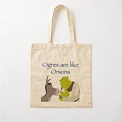 Ogres are like Onions - Shrek Cotton Tote Bag