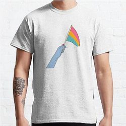 Pan Flag Shop - Pride Pansexual Flag Classic Casual T-shirt
