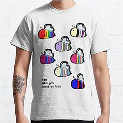 Pan Flag Shop - Pan Pride Bee Classic Casual T-shirt