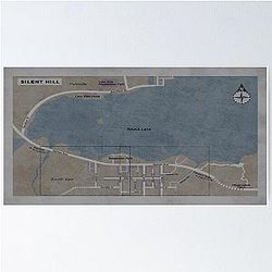 Silent hill map Poster