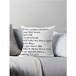 Silent hill horror video game quote t-shirt Throw Pillow