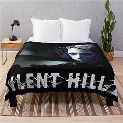 SILENT HILL 2 - Maria and James with logo Throw Blanket