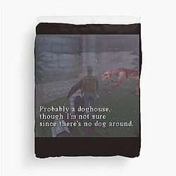Silent Hill 1 Harry Mason Probably A Doghouse Meme Duvet Cover