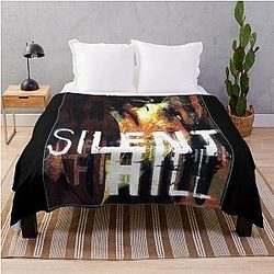 Silent Hill 1 - Ps1 Box Art (Old Cover) Throw Blanket
