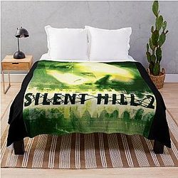 Silent Hill 2 - Ps2 Original Box Art (Green Cover) (No Neon) Throw Blanket