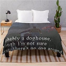 Silent Hill 1 Harry Mason Probably A Doghouse Meme Throw Blanket