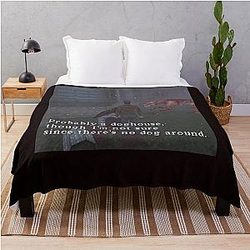Silent Hill 1 Harry Mason Probably A Doghouse Meme Throw Blanket
