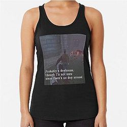 Silent Hill 1 Harry Mason Probably A Doghouse Meme Racerback Tank Top