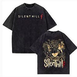 Horror Game Graphic PTTT1008 Washed  Silent Hill T-Shirts